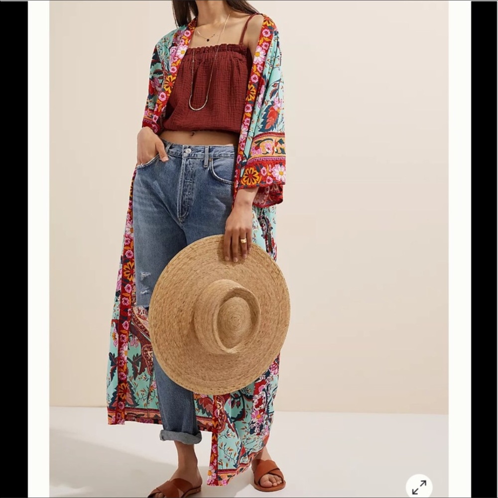 Anthropologie Multicolor Floral Kimono Dress reposh